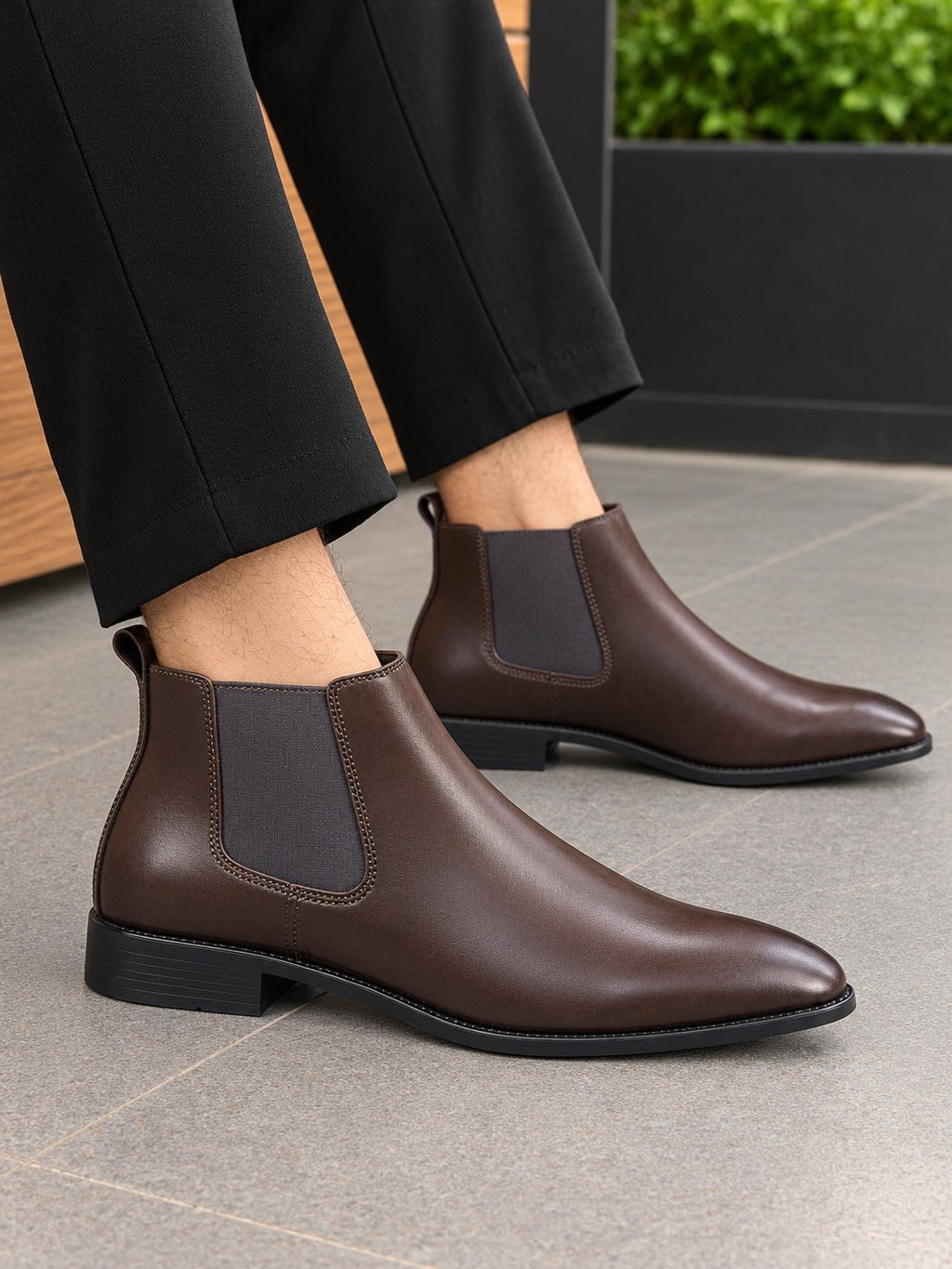 Men's Brown Leather Chelsea Boots