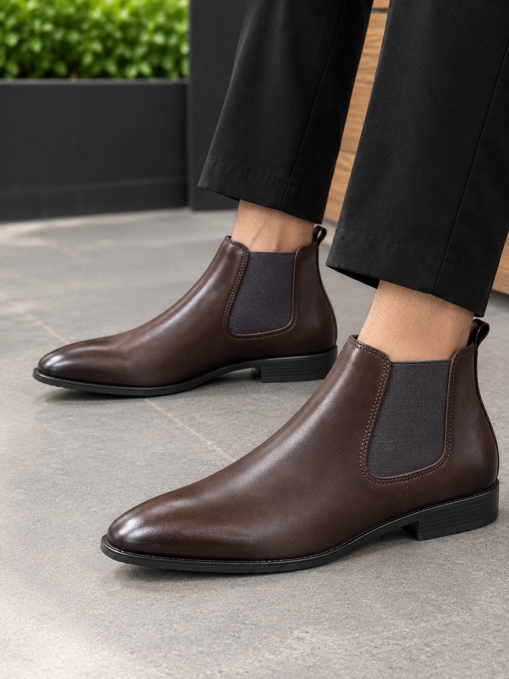 Men's Brown Leather Chelsea Boots