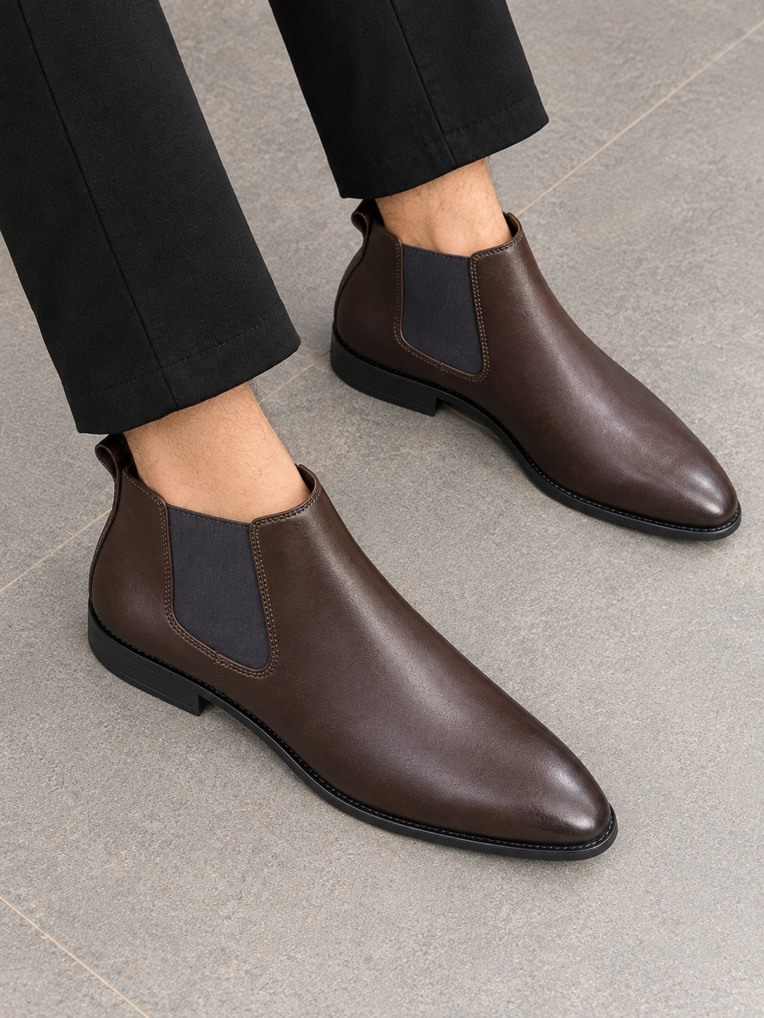 Men's Brown Leather Chelsea Boots
