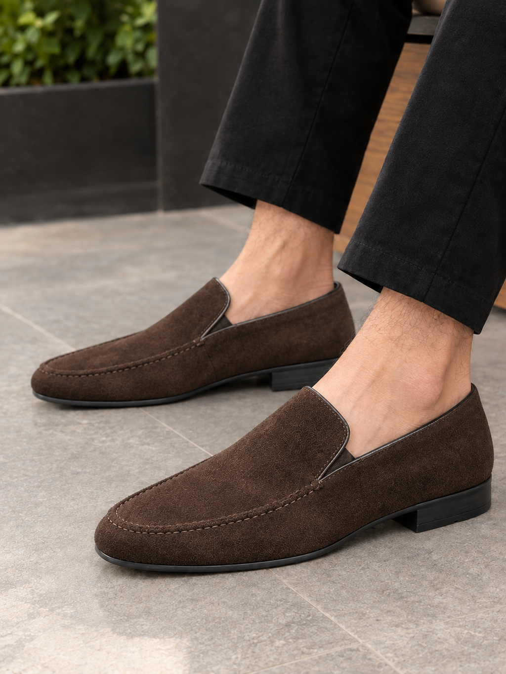 Brown Suede Leather