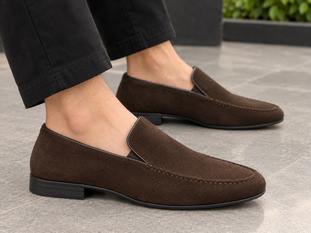 Brown Suede Leather