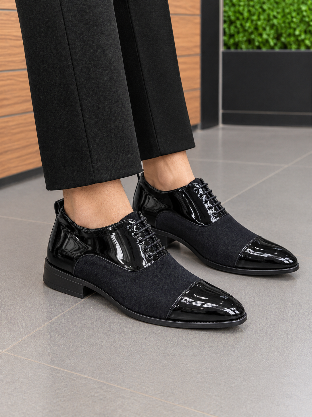 Polished Black Oxford Shoes
