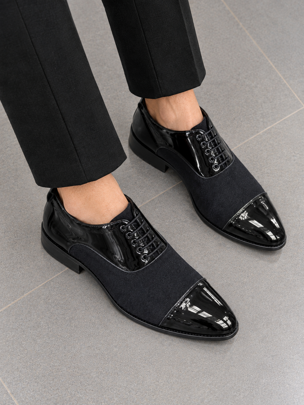 Polished Black Oxford Shoes