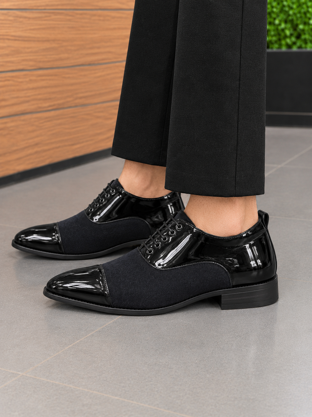 Polished Black Oxford Shoes