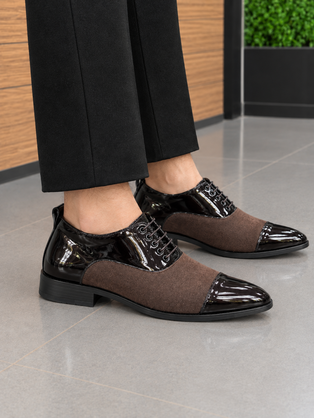 Polished Brown Oxford Shoes