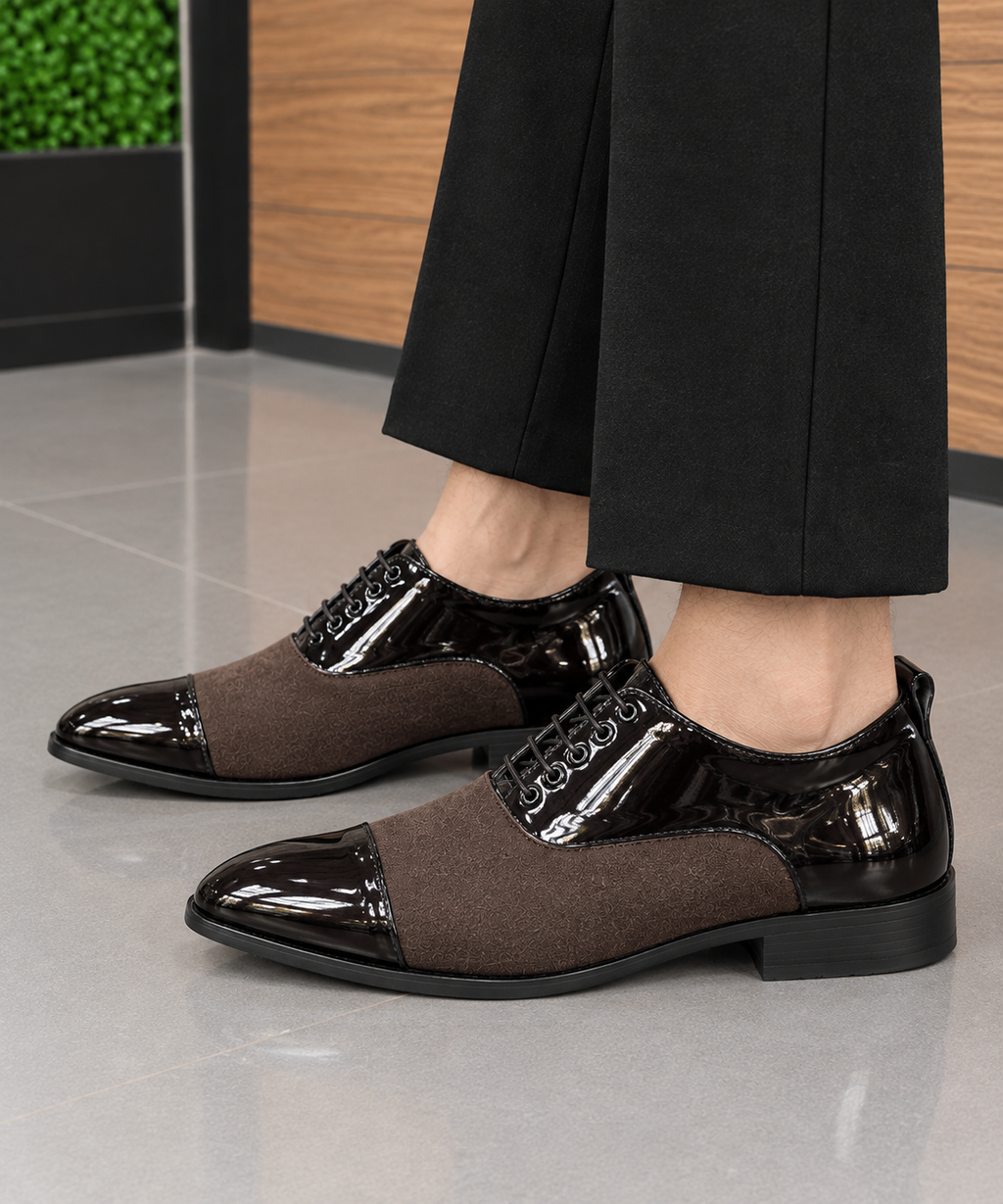 Polished Brown Oxford Shoes