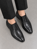 Polished Black Brogue Shoes