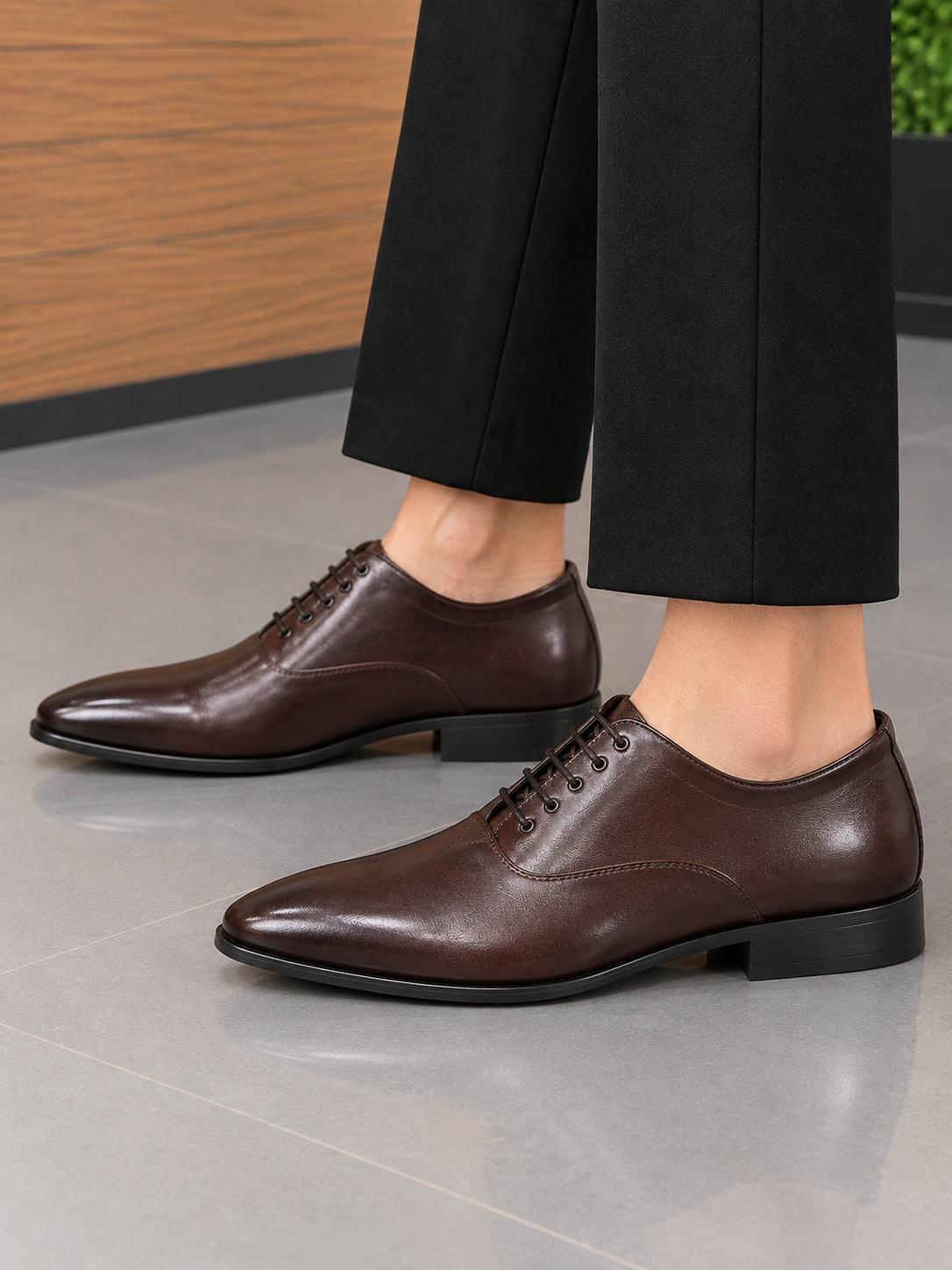 Polished Brown Dress Shoes