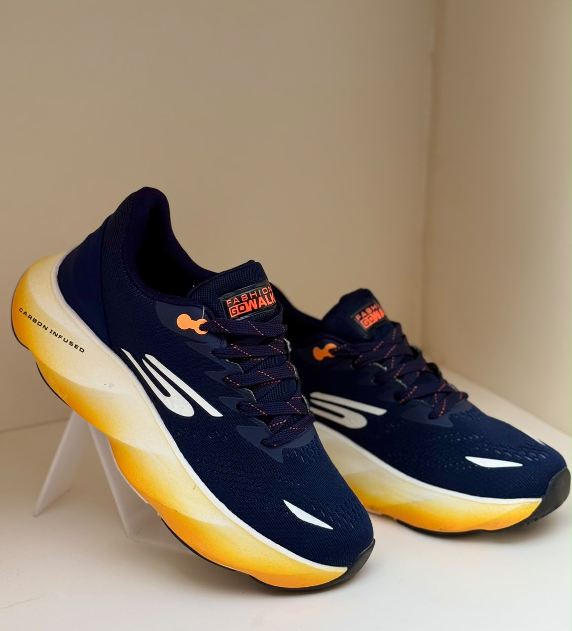 Men’s Navy & Gold Performance Running Sneakers