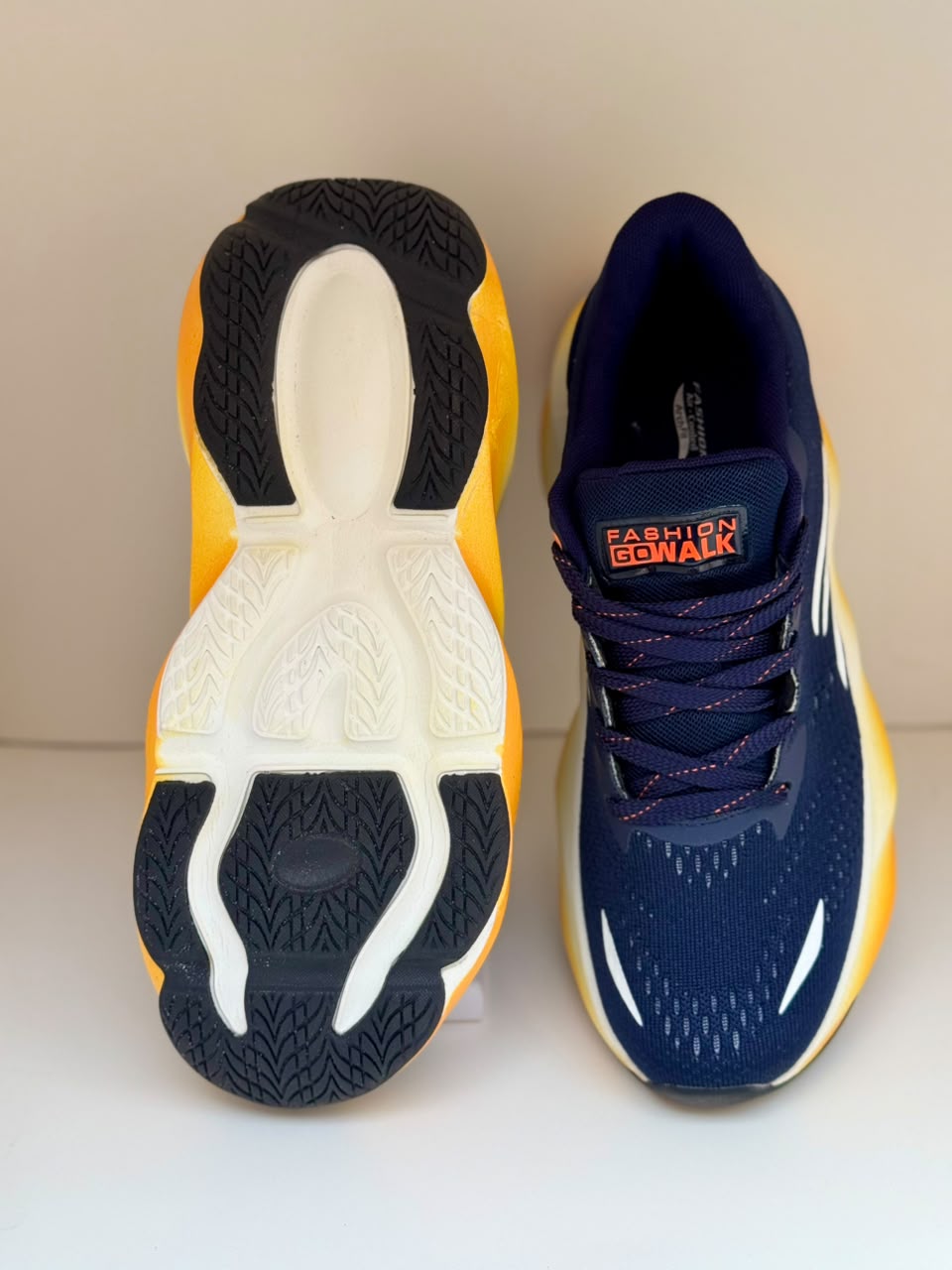 Men’s Navy & Gold Performance Running Sneakers
