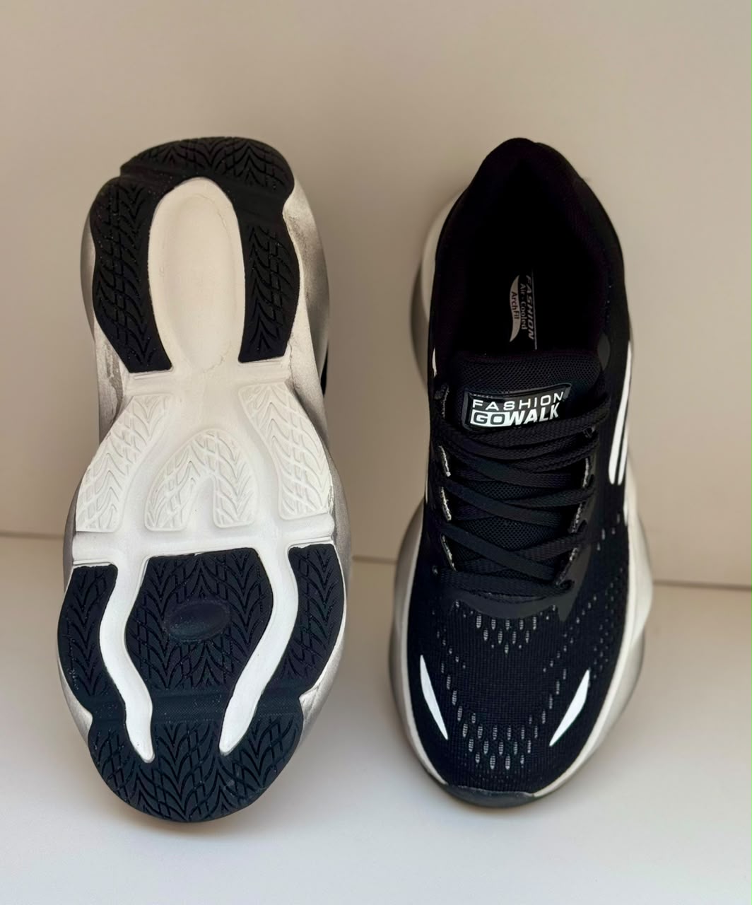 Black & White Performance Running Sneakers