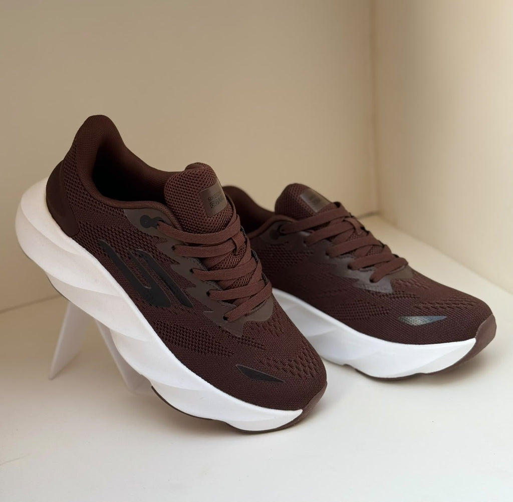 Brown Mesh Active Sneakers