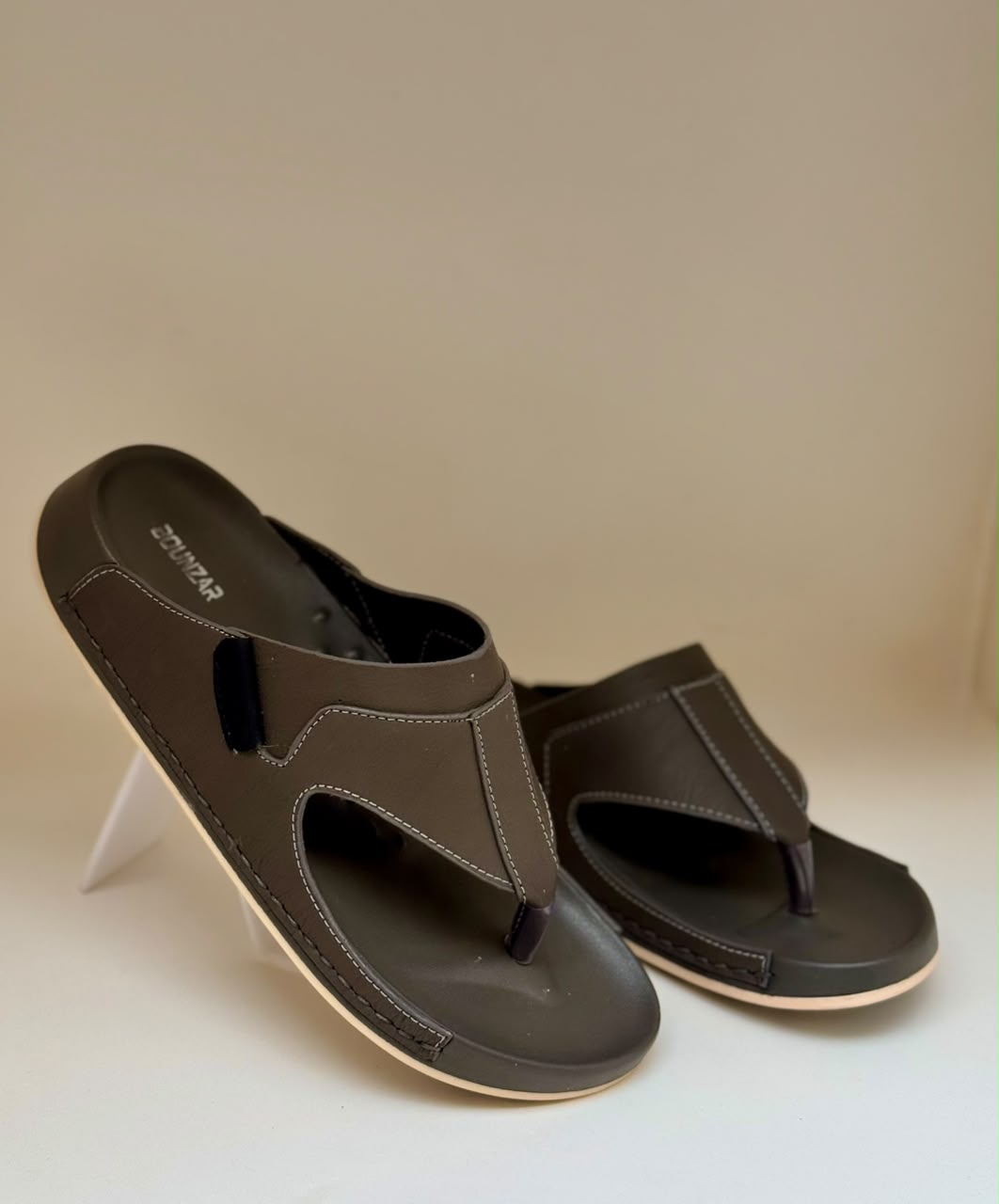 Aero Grey Leather Slipper