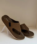 Aero Dark Brown Leather Slipper