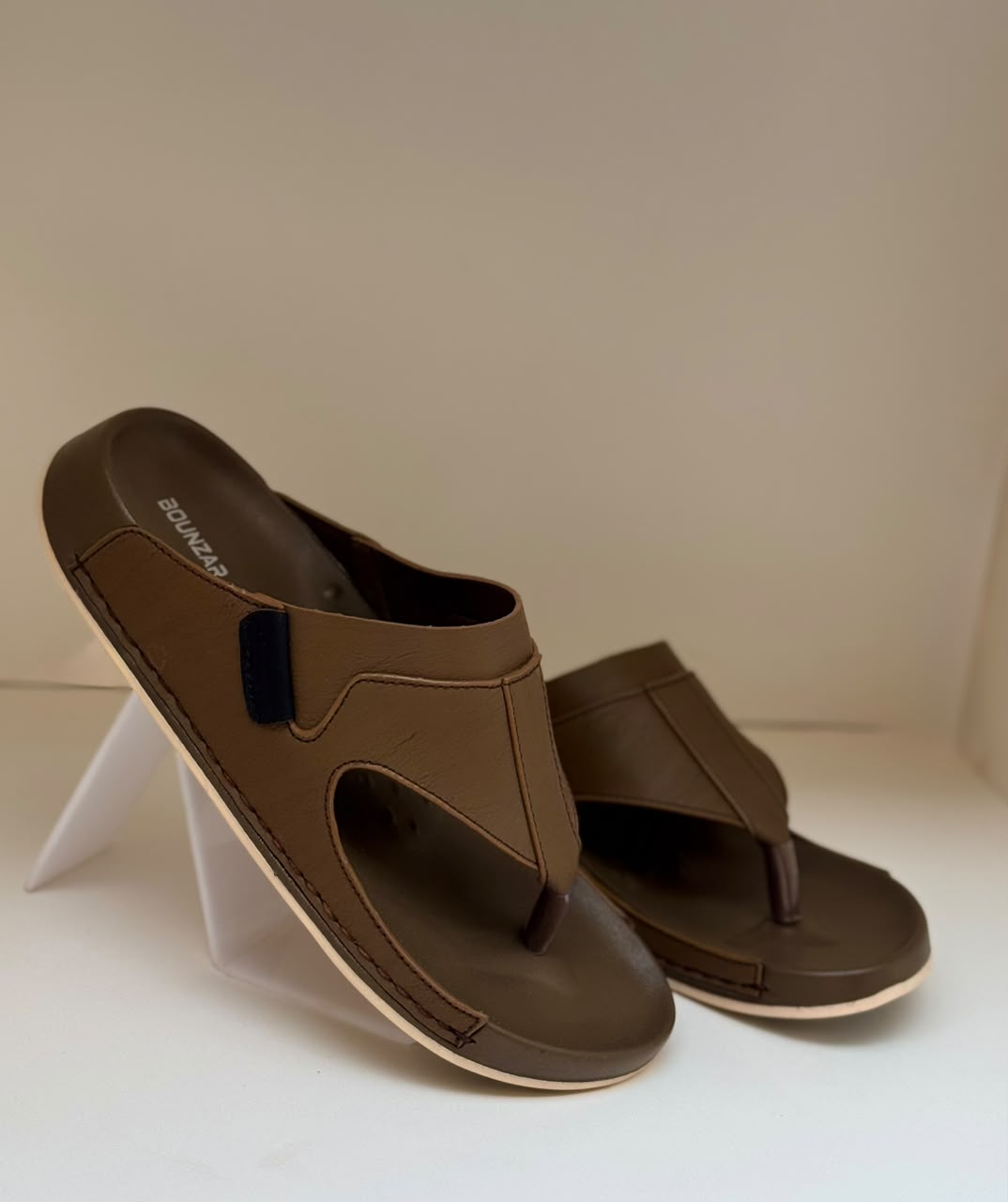 Aero Dark Brown Leather Slipper