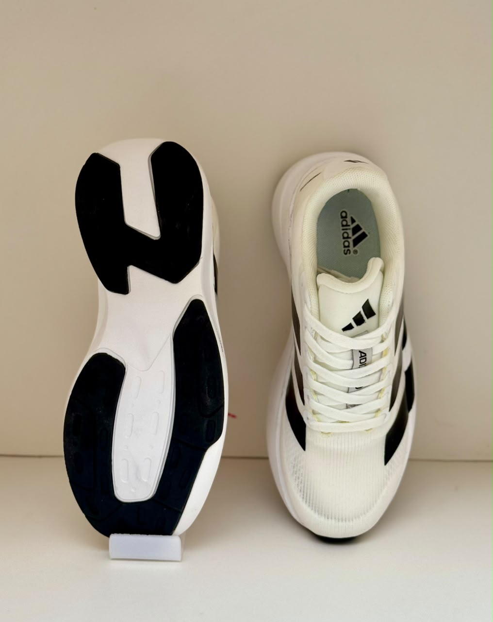 New Adizero White with Black Straps