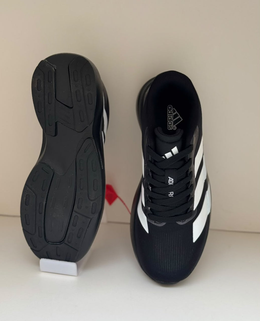 New Adizero Black with White Straps