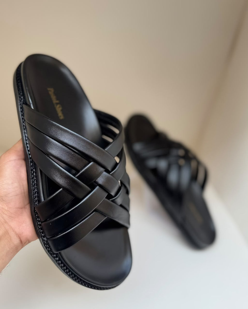 CrossLuxe Black Slippers