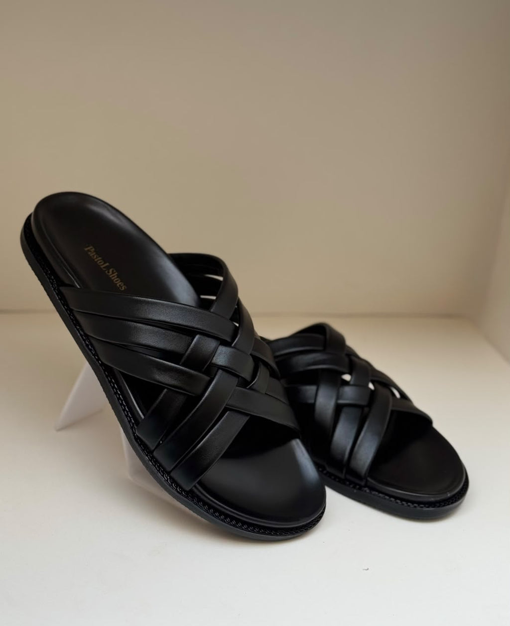 CrossLuxe Black Slippers