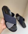 Midnight Blue Cross Slippers
