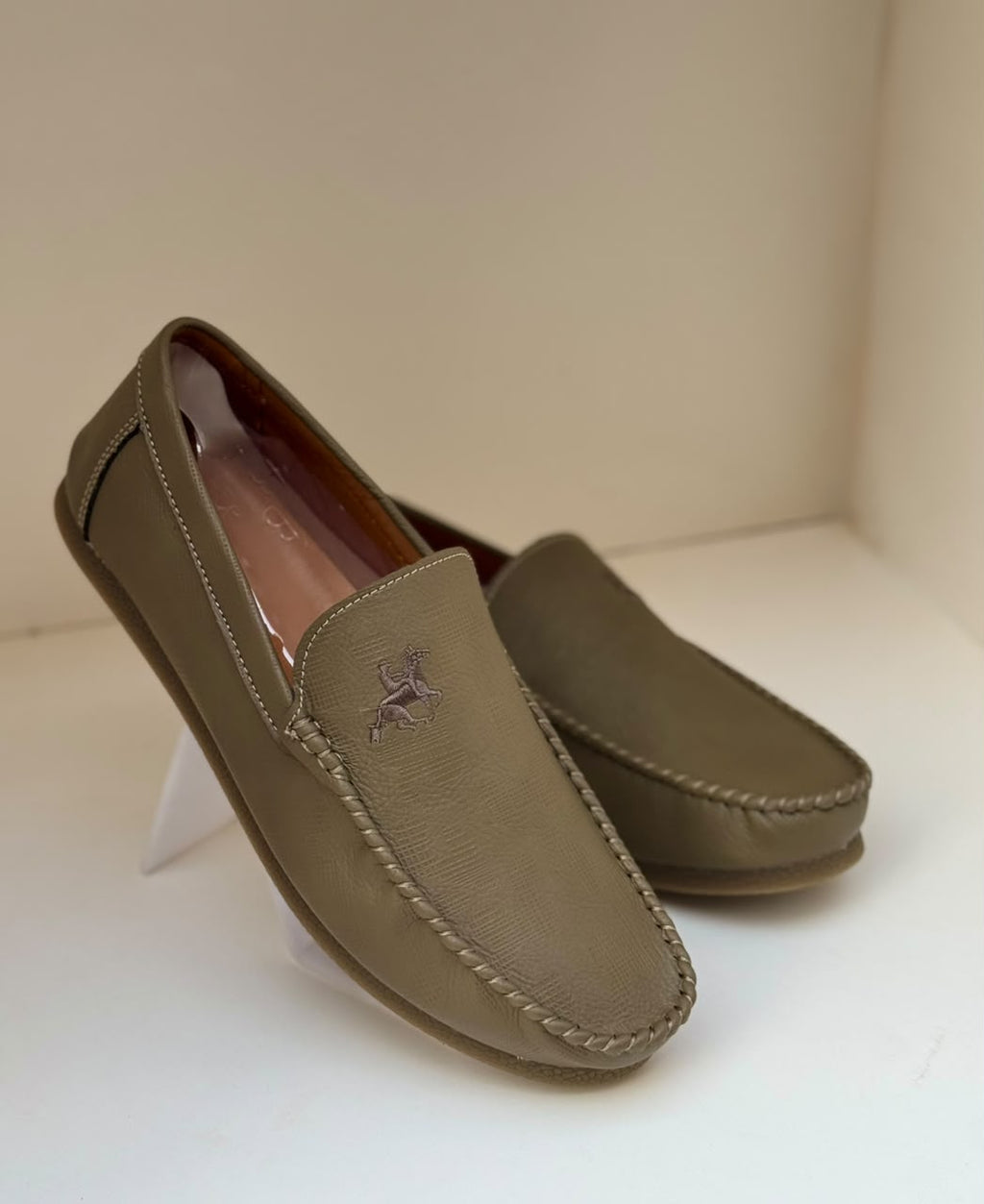 Monaco Classic Olive Leather Loafers