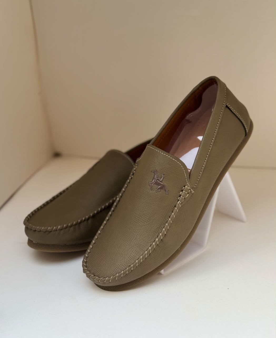Monaco Classic Olive Leather Loafers