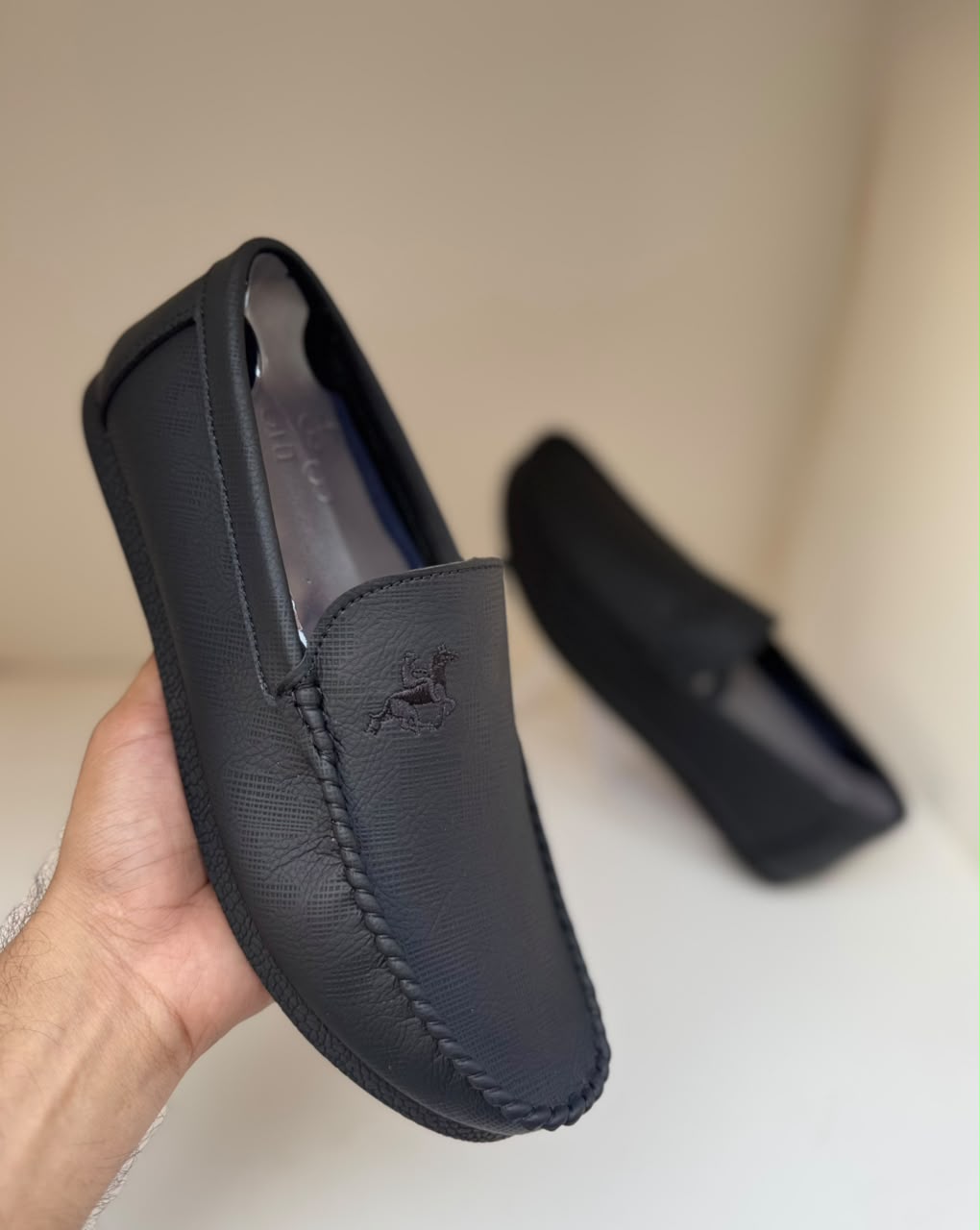 Monaco Classic Black Leather Loafers