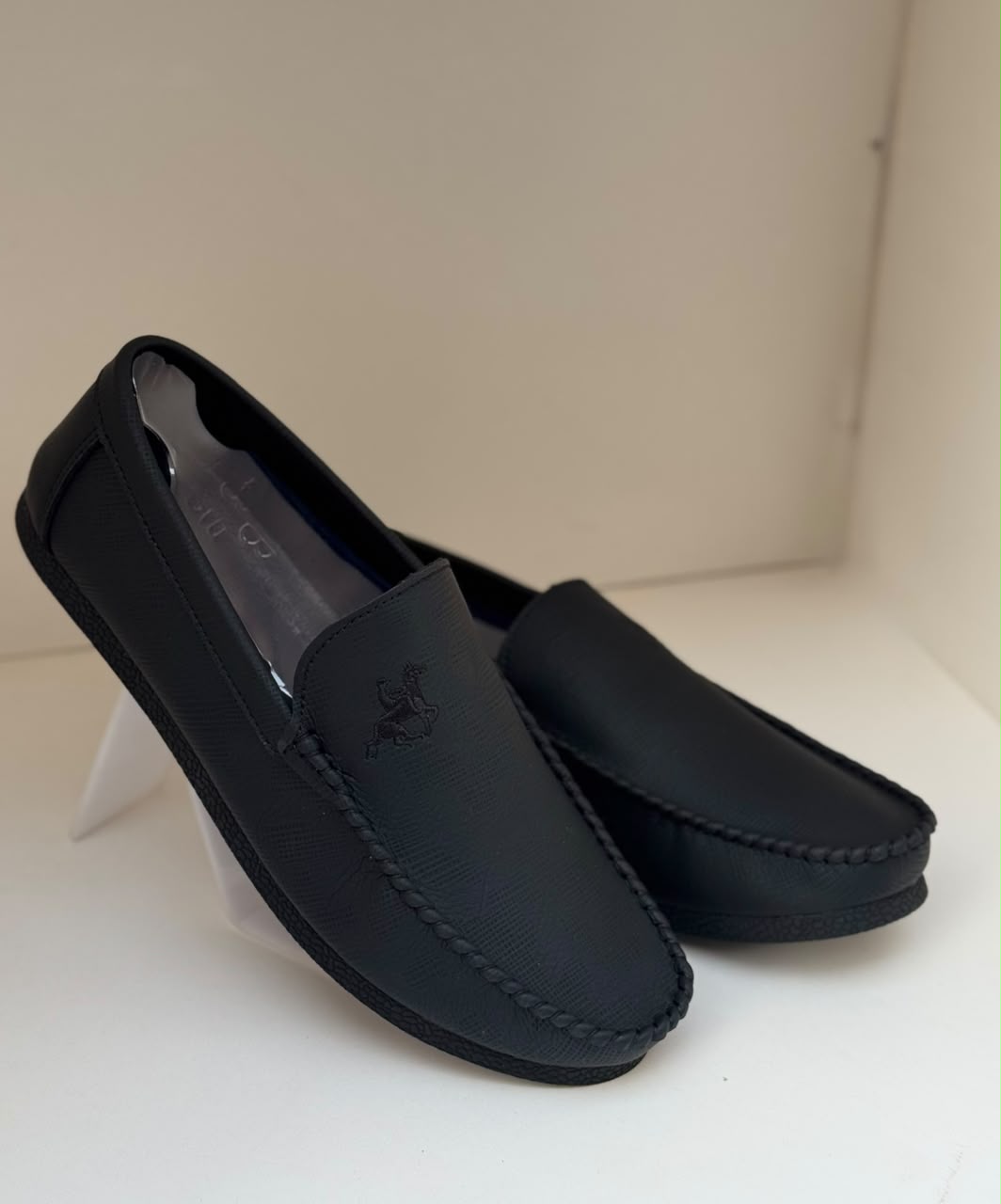Monaco Classic Black Leather Loafers