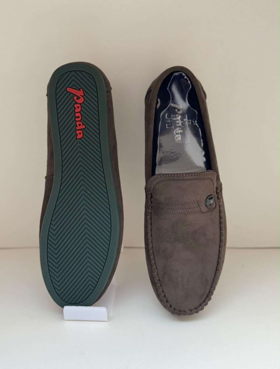 Noir Luxe Olive Suede Loafers