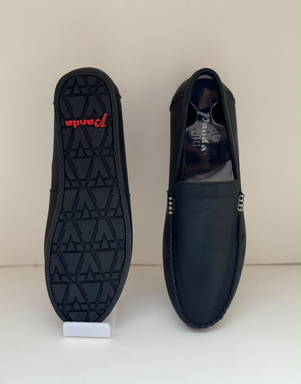 Monaco Ivory Black Loafers
