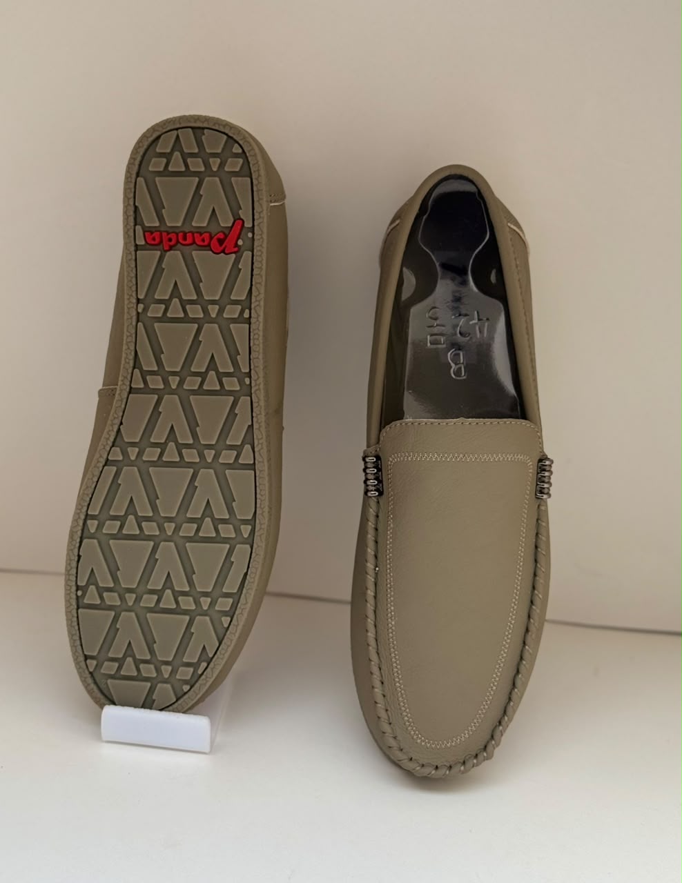 Monaco Ivory Olive Green Loafers