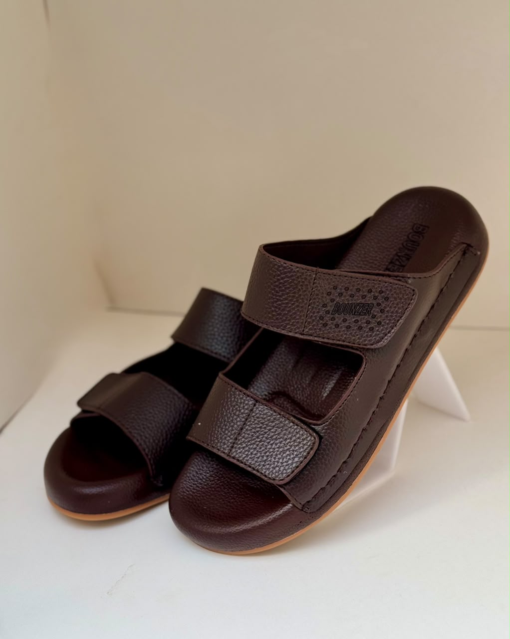 UrbanStep Brown Double-Strap Comfort Slippers