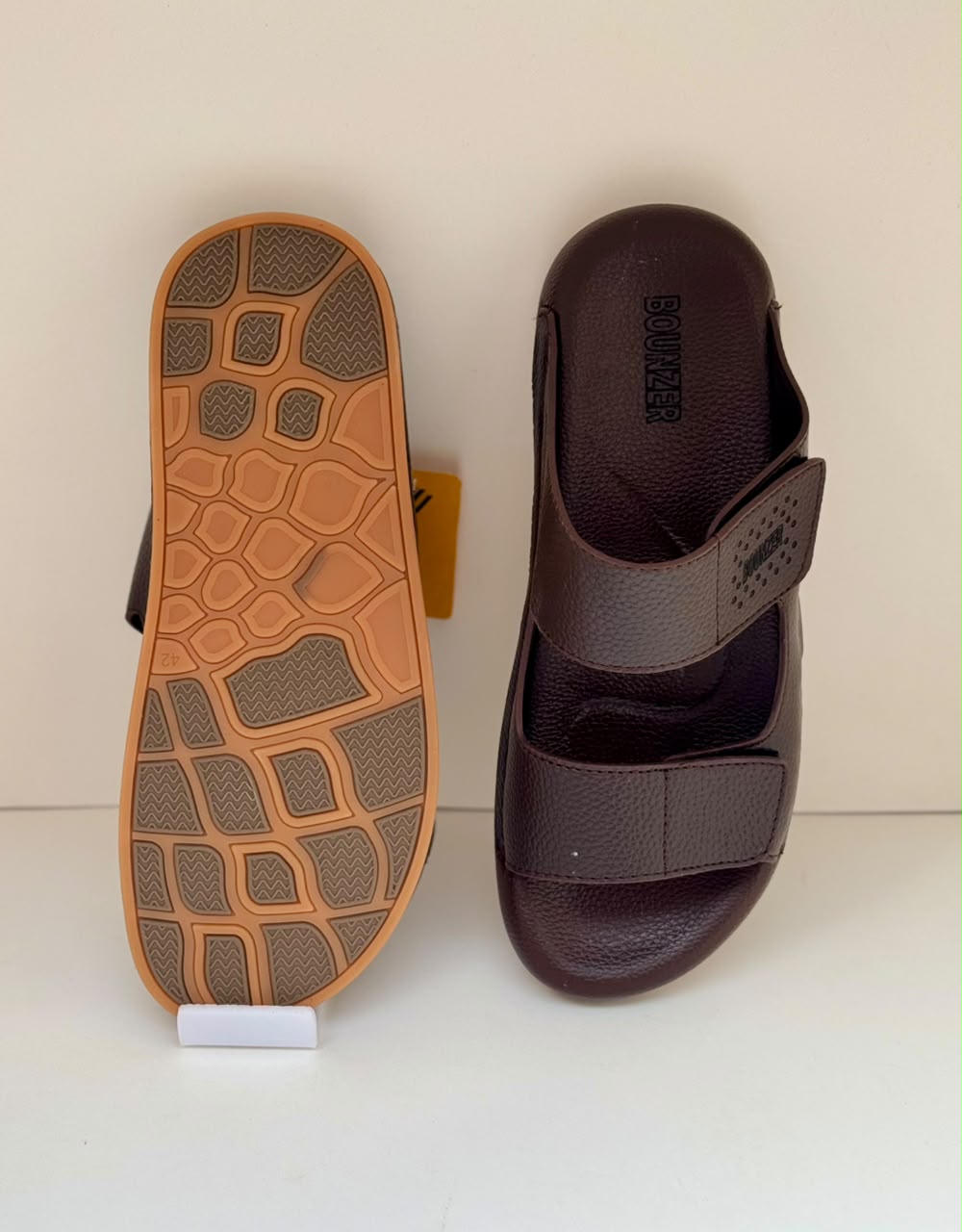 UrbanStep Brown Double-Strap Comfort Slippers