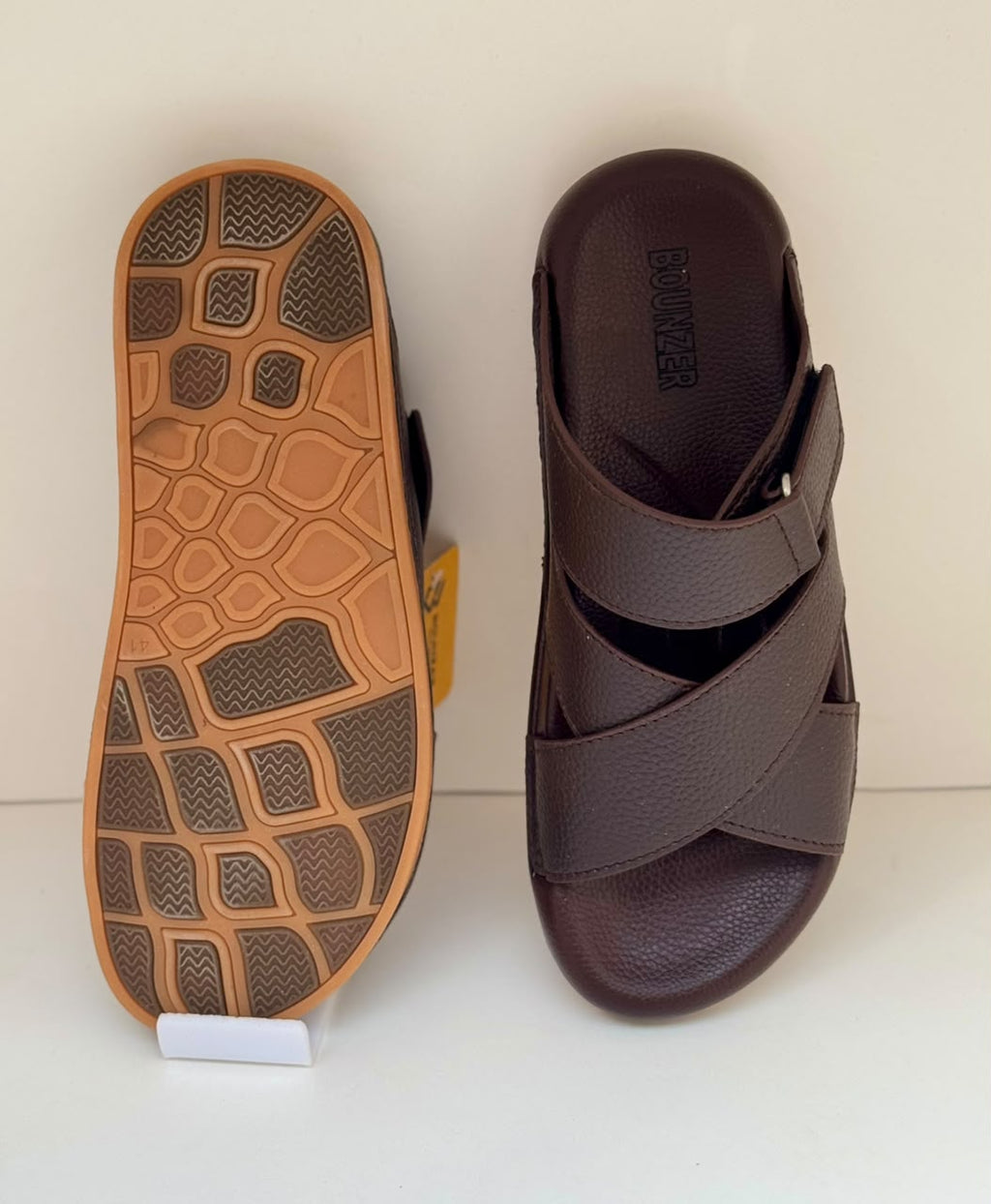 UrbanFlex Brown Double-Cross Slippers