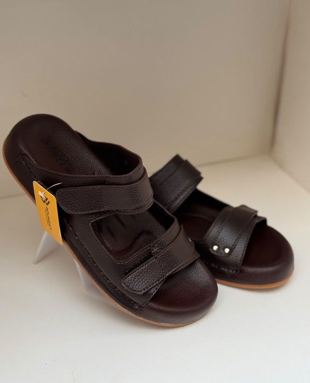Canyon Brown Double-Strap Comfort Slippers