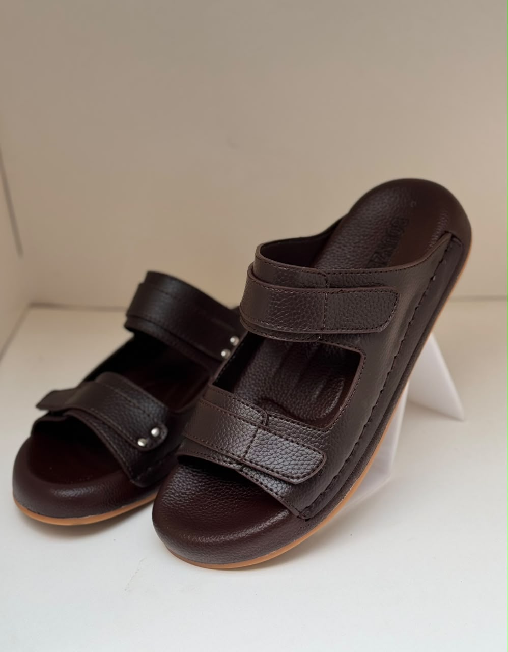 Canyon Brown Double-Strap Comfort Slippers