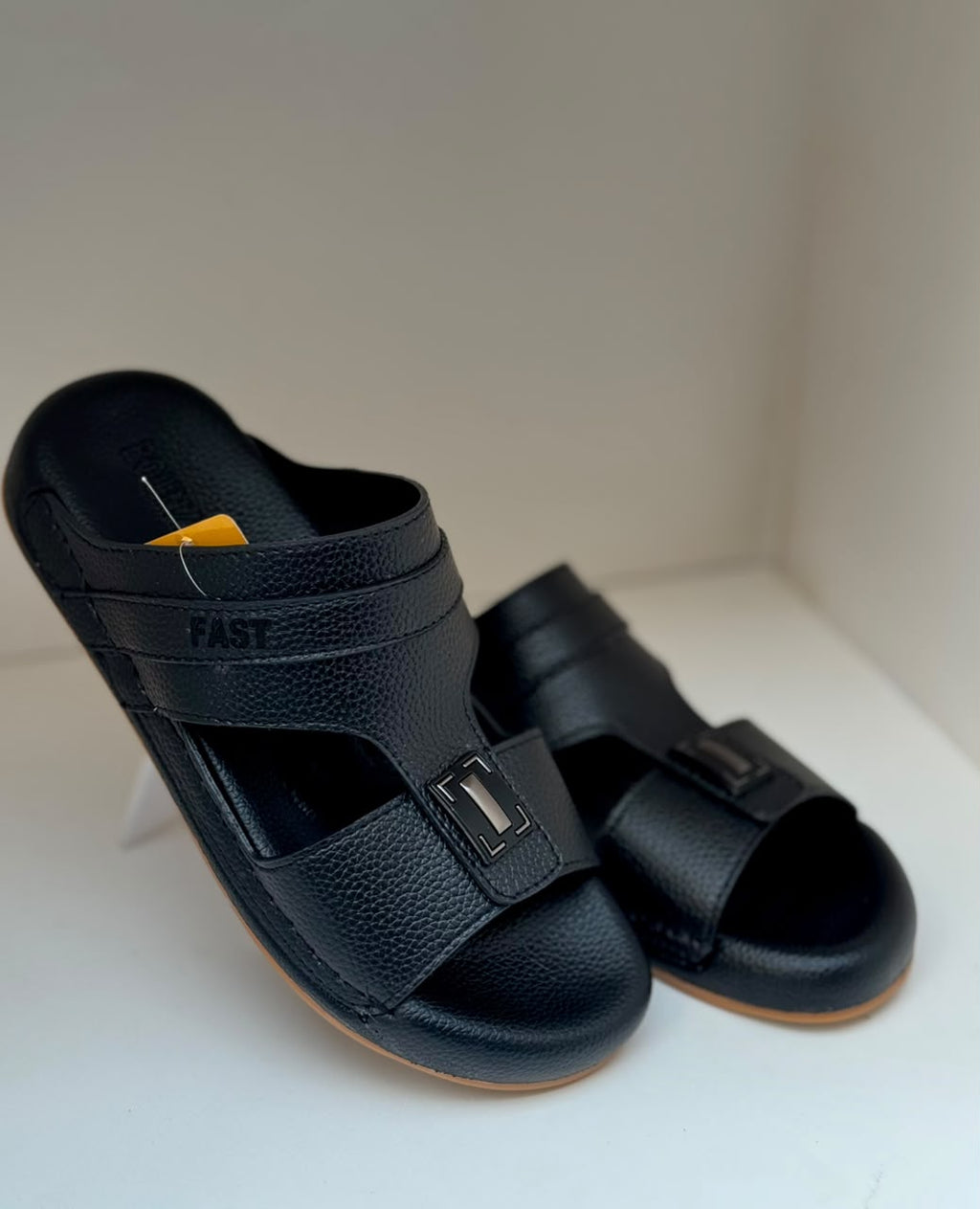 Arabic Style Black Comfort Slippers