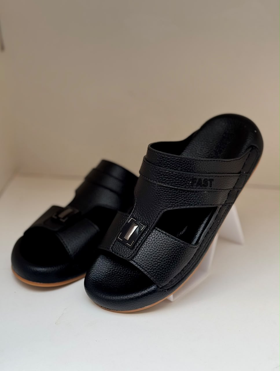 Arabic Style Black Comfort Slippers