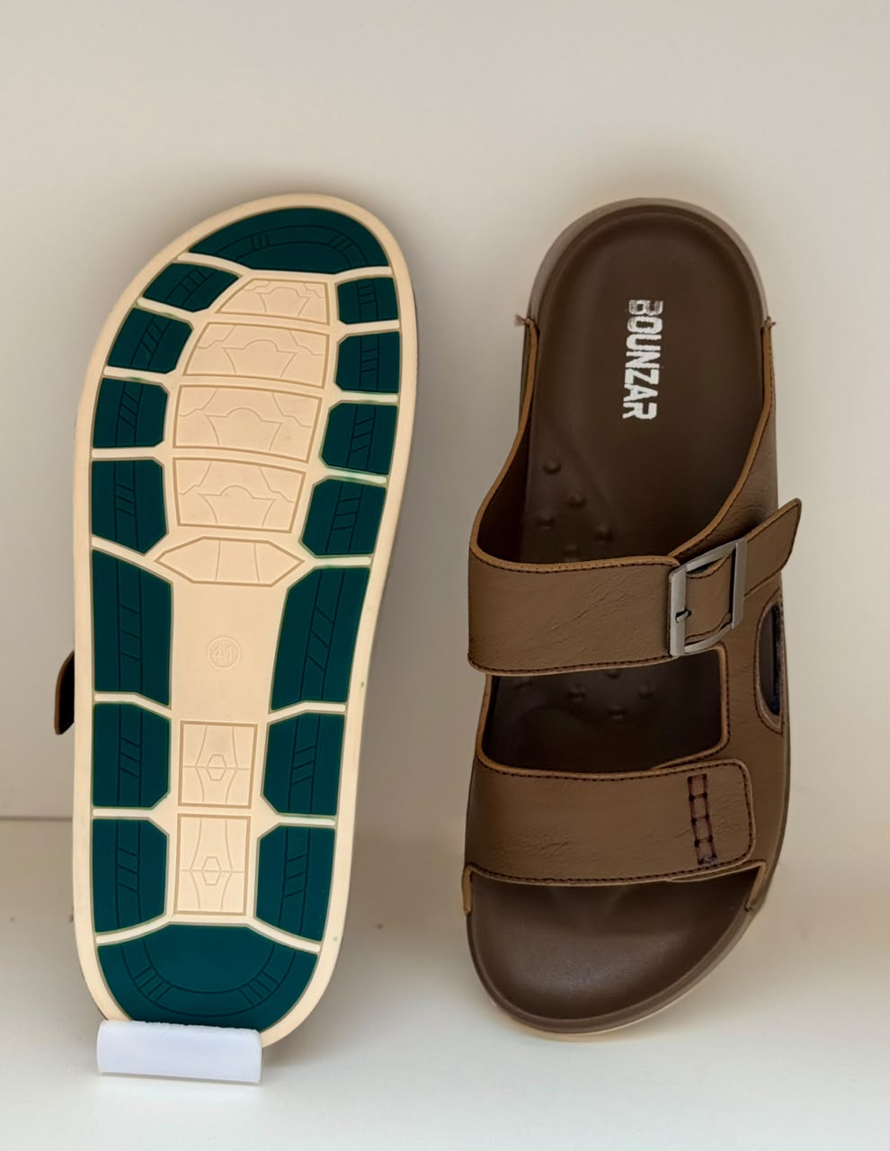 Monaco Light Brown Buckle Slipper