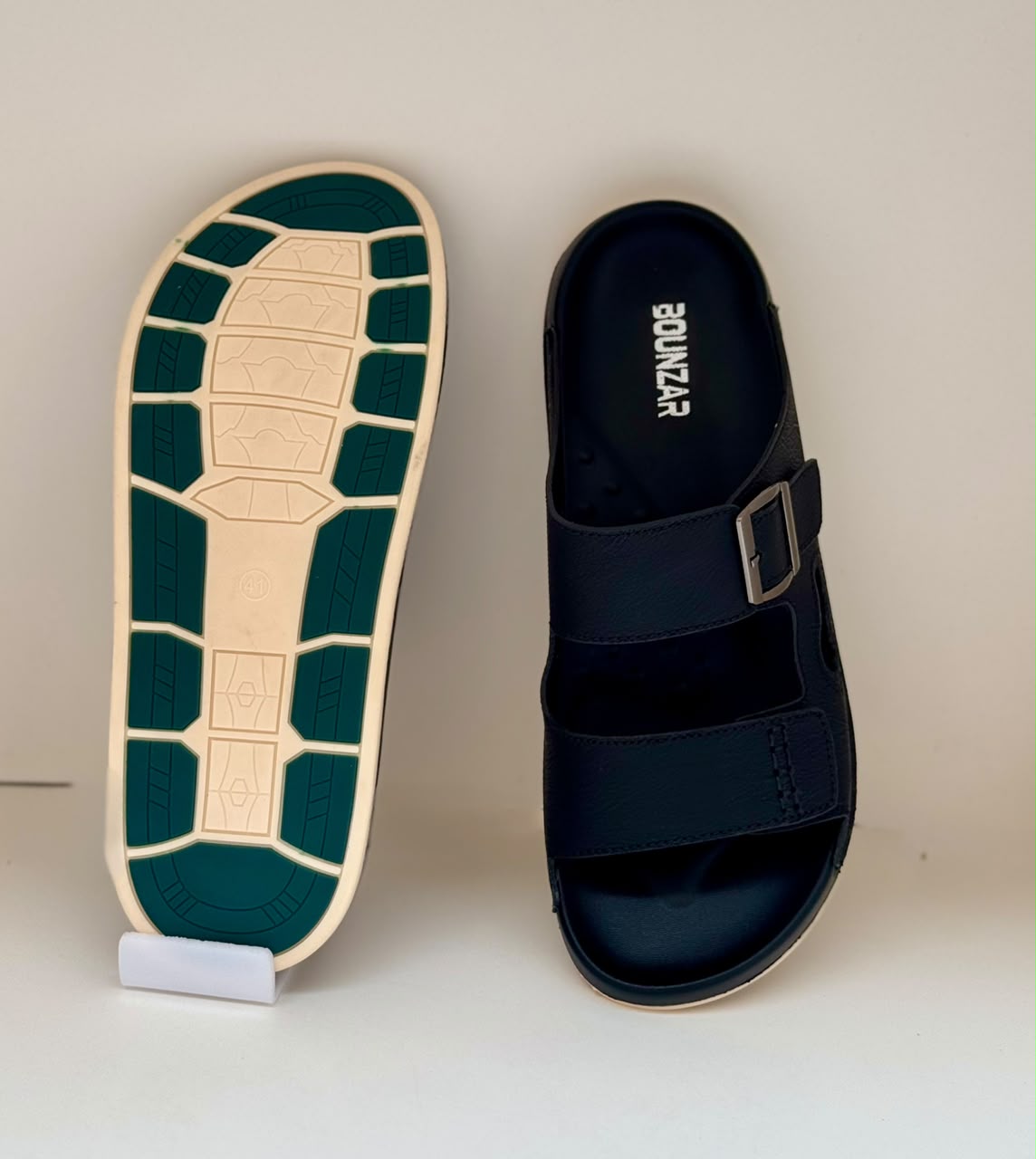 Monaco Black Buckle Slipper