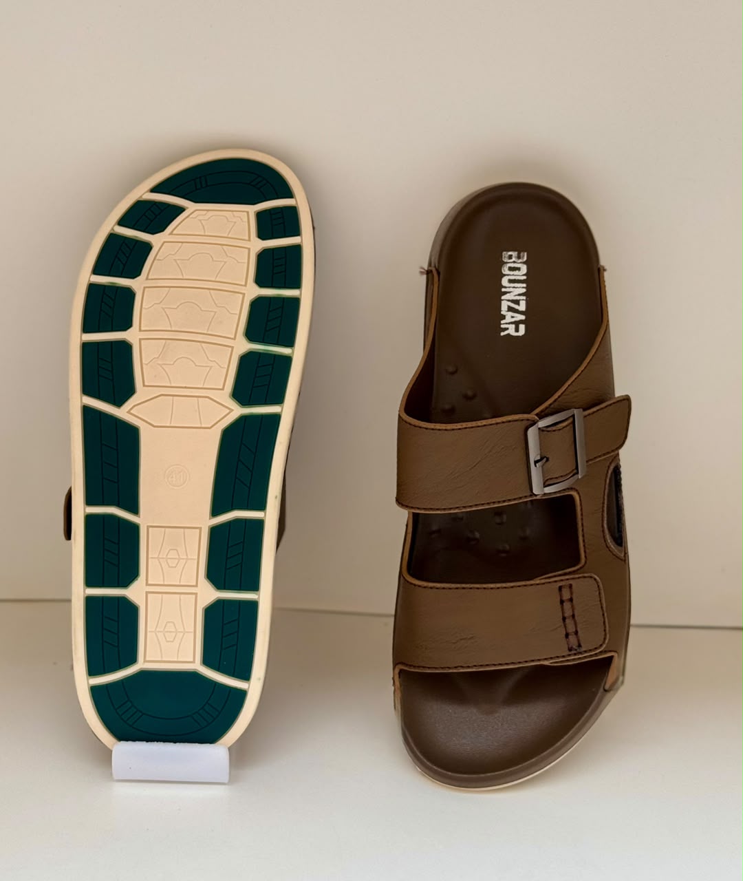Monaco Mocha Brown Buckle Slipper